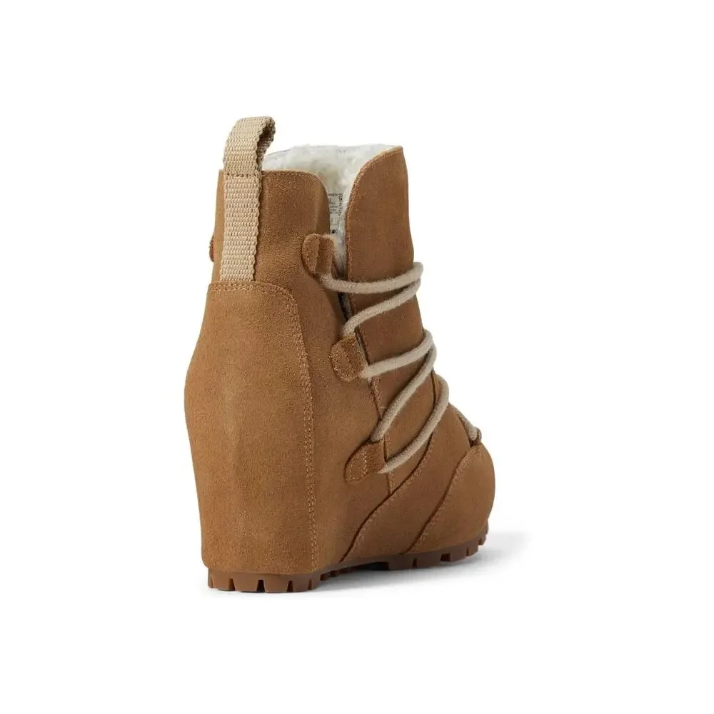 MERRILL New $170 Moab Camel Wedge Polar Laced Boots Faux Fur Lining Size 6